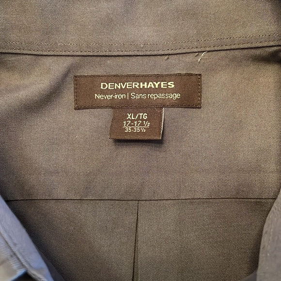 DENVER HAYS men’s dress shirt size XL - Picture 4 of 6